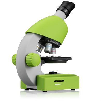 Мікроскоп Bresser Junior 40x-640x Green з набором для дослідів та адаптером для смартфона