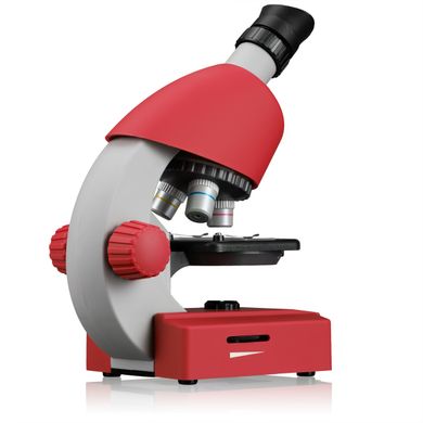 Мікроскоп Bresser Junior 40x-640x Red з набором для дослідів та адаптером для смартфона